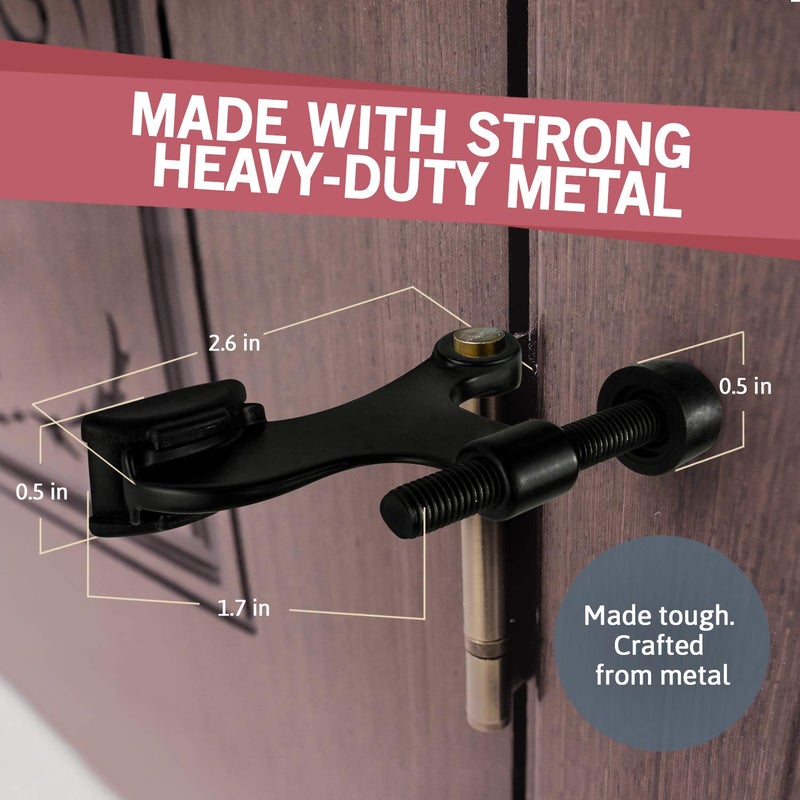 JD Jack N'Drill Jack Nâ€™ Drill Hinge Pin Door Stop (7 Pack) - Convenient Door Stopper for Door Hinges | Durable, Heavy Duty Metal Construction for Preventing Damaged Walls and Extra Door Security - Image 4